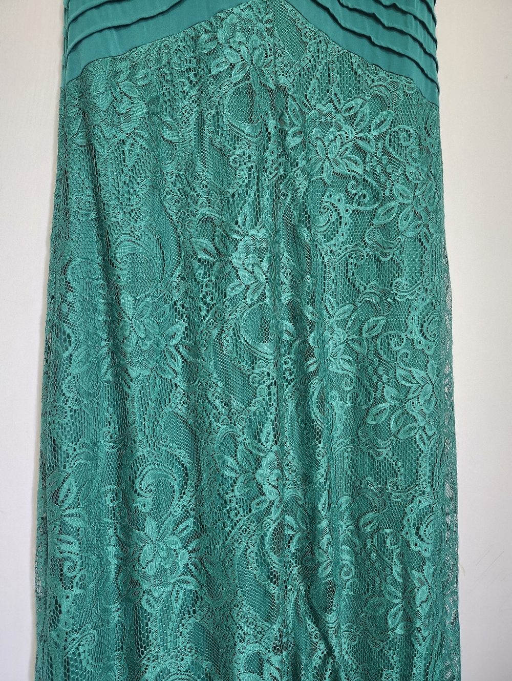 Candalite Emerald Green Lace Maxi Dress Size XL - Picture 8 of 8